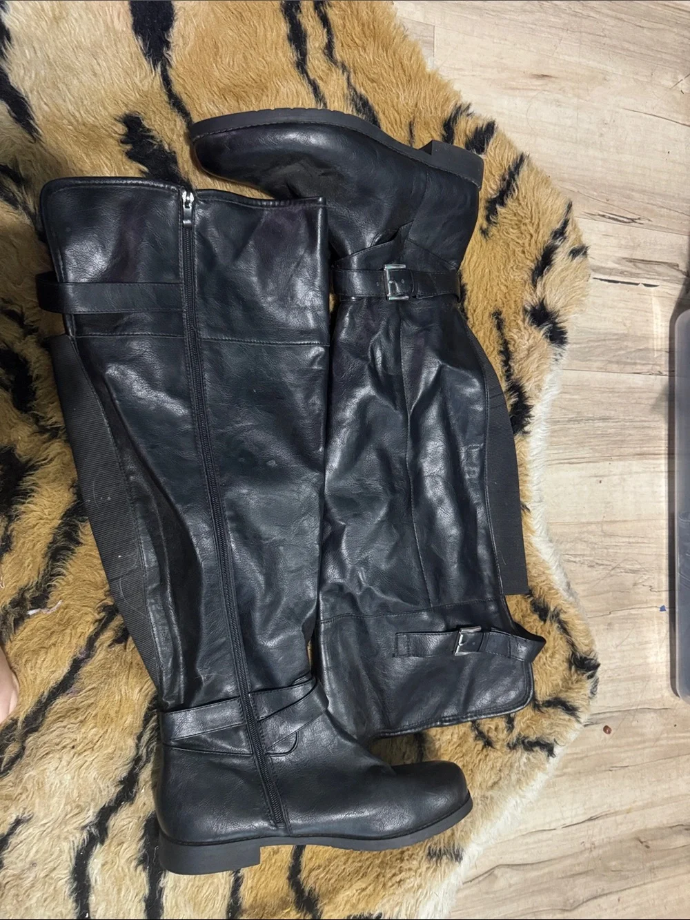 torrid Black Tall Leather Riding Boots